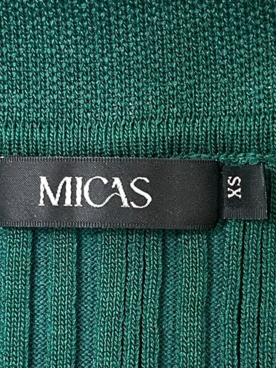 Micas Dress Womens Size XS Slim Narrow Maxi Green Four Foot Length Overall - Picture 4 of 6